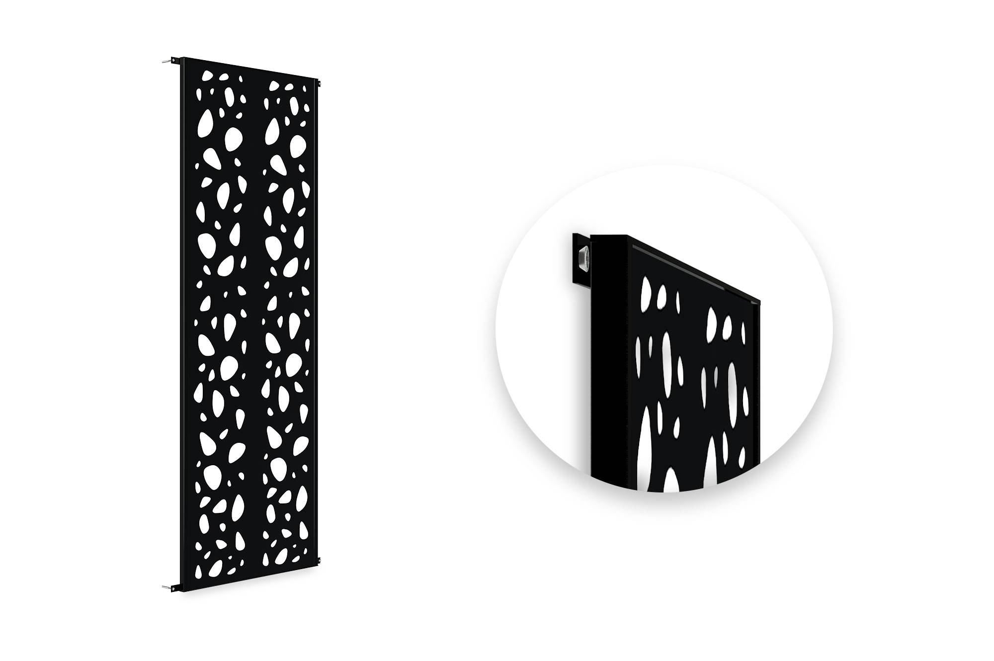 Casanoov Lot de 2 panneaux décoratifs SUNNY Noir H.160 cm motifs sur les côtés - Image 6