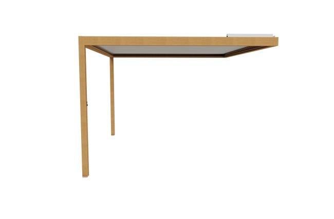Pergola Bioclimatique Adossée Motorisée Éclairée Aluminium 4x3,5 Aspect Bois SV ORIAL France - Image 6