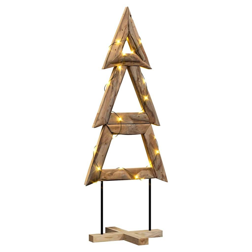Maison Chic - Sapin de Noël | Arbre de Noël avec support Marron 150 cm Bois de teck solide Maison Chic - Image 3