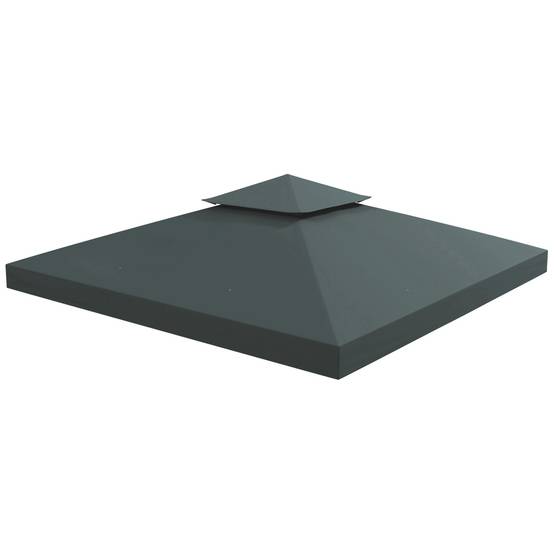 Outsunny - Toit de Remplacement Toile pour Gazebo Pavillon Tonnelle Tente 3x3m Gris foncé - Outsunny - Image 1