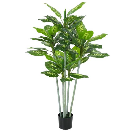 Plante calathea artificielle PE pour décoration intérieure 53 feuilles 150 cm Vert - ComfortXL Outdoor Living - Image 2