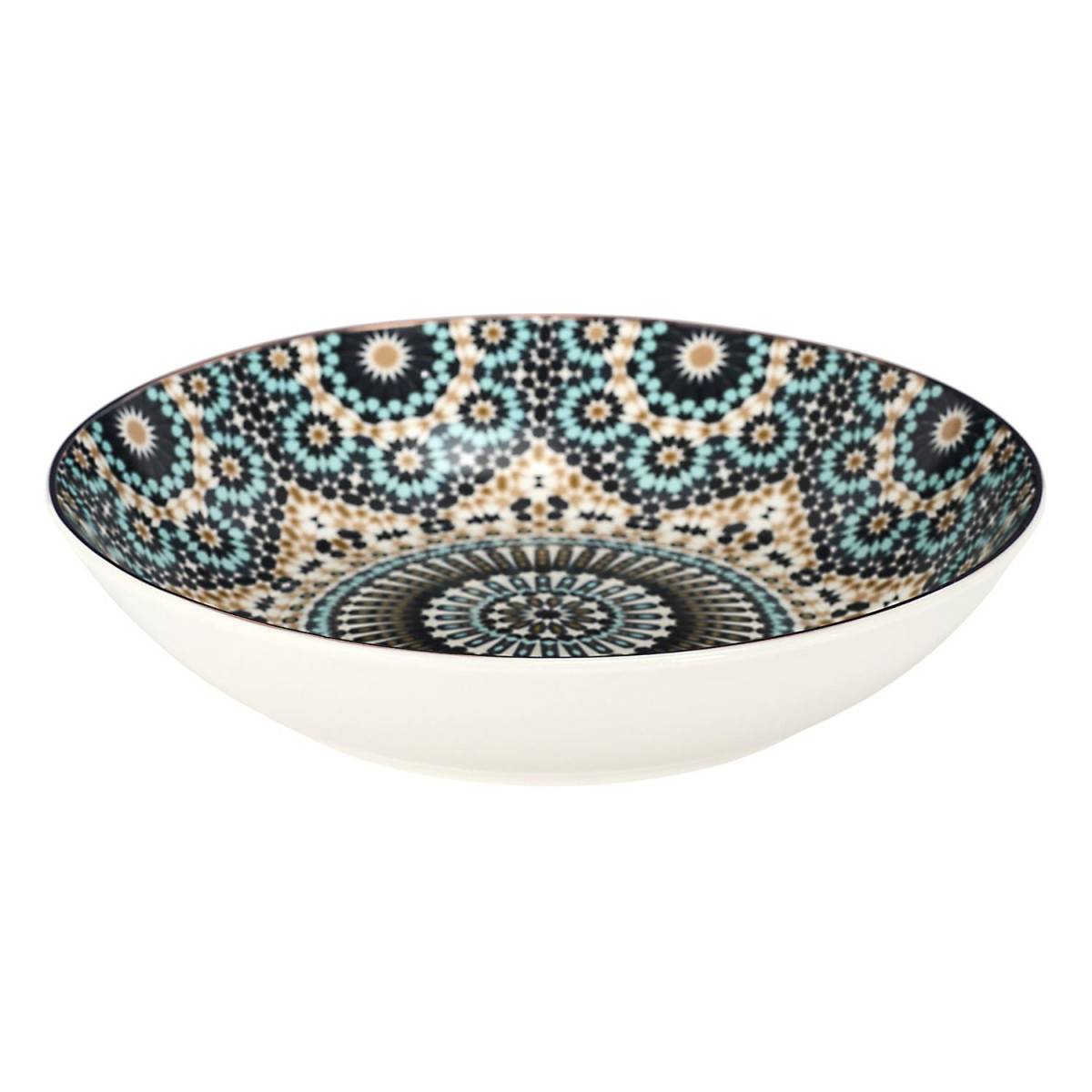 The Home Deco Factory - Lot de 6 Assiettes Creuses "Noura" 20cm Multicolore - Image 2