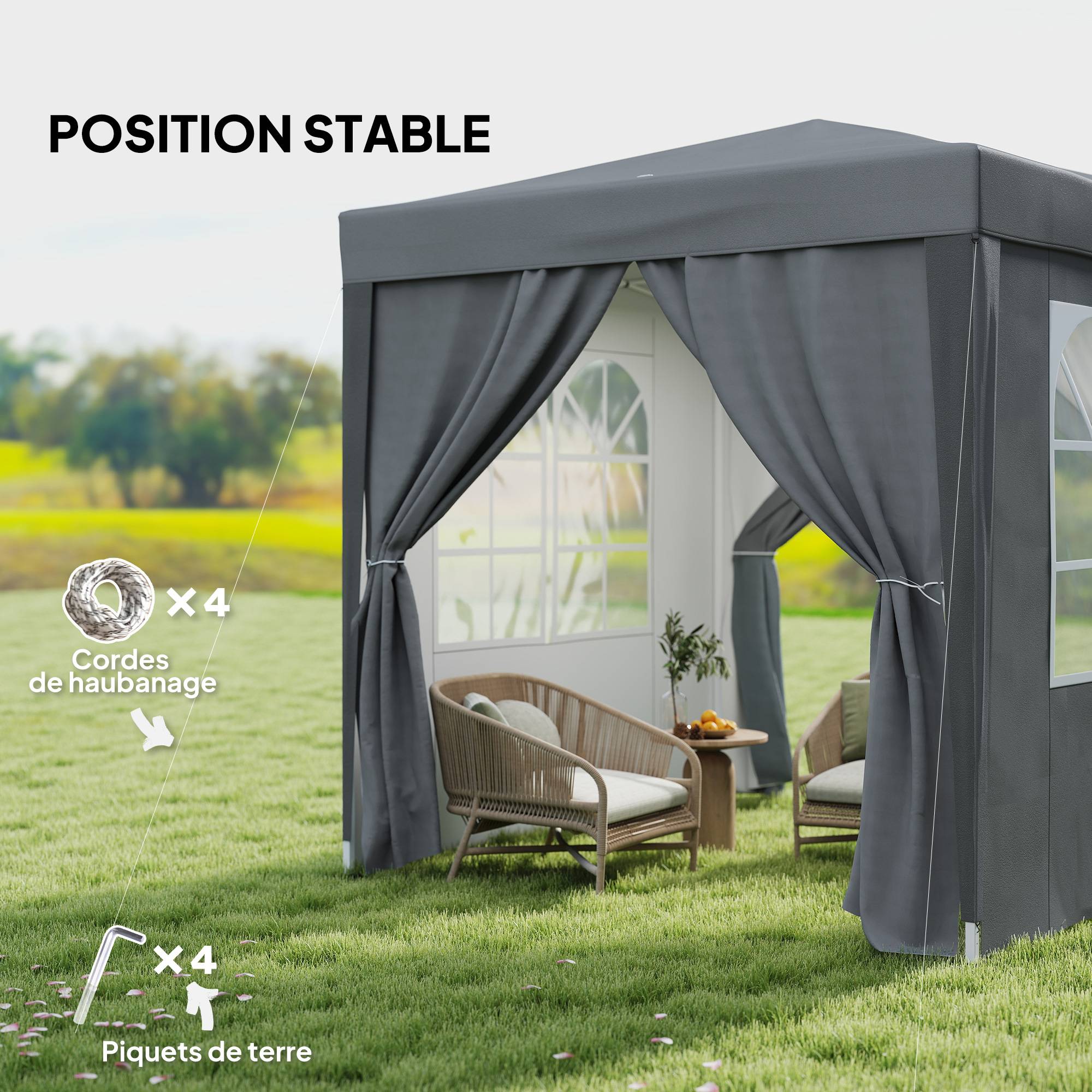 Bain de soleil pliante dossier réglable sur 5 niveaux, plateau - 190x60x31cm Oxford Crème fr31 - Image 7