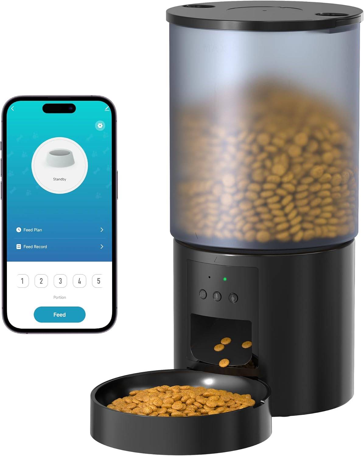 Distributeur de 6L Croquettes Chat Automatique WiFi Vendos85