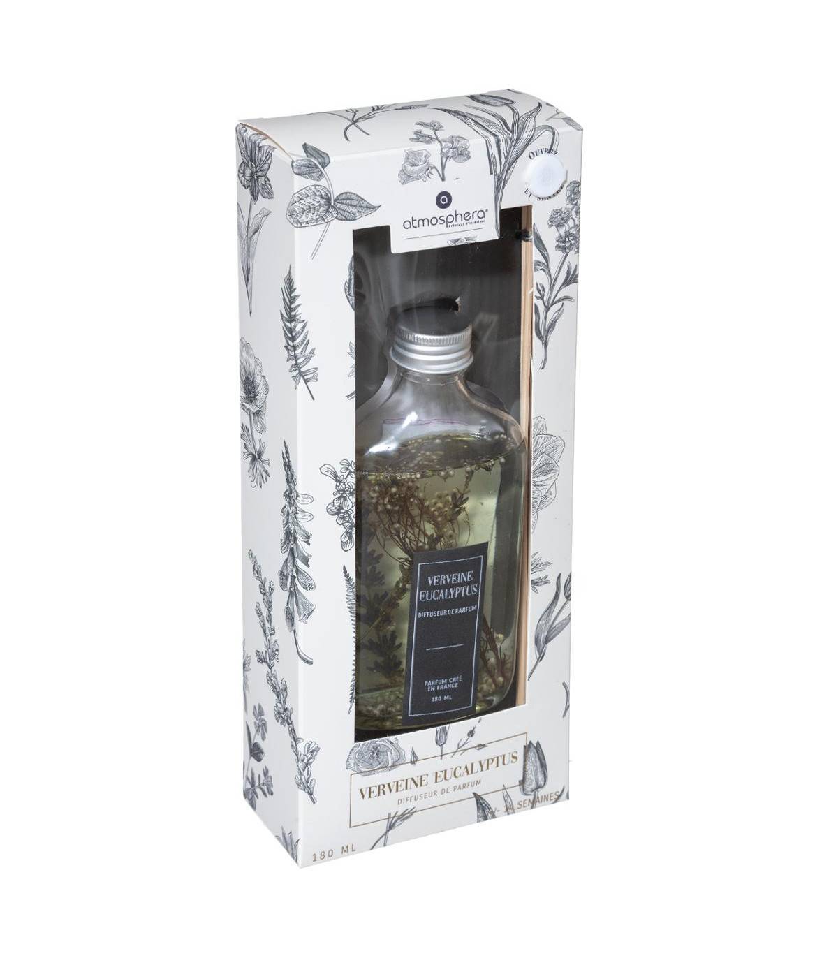 Diffuseur de parfum Verveine Eucalyptus 180 ml avec 6 bâtonnets - Image 2