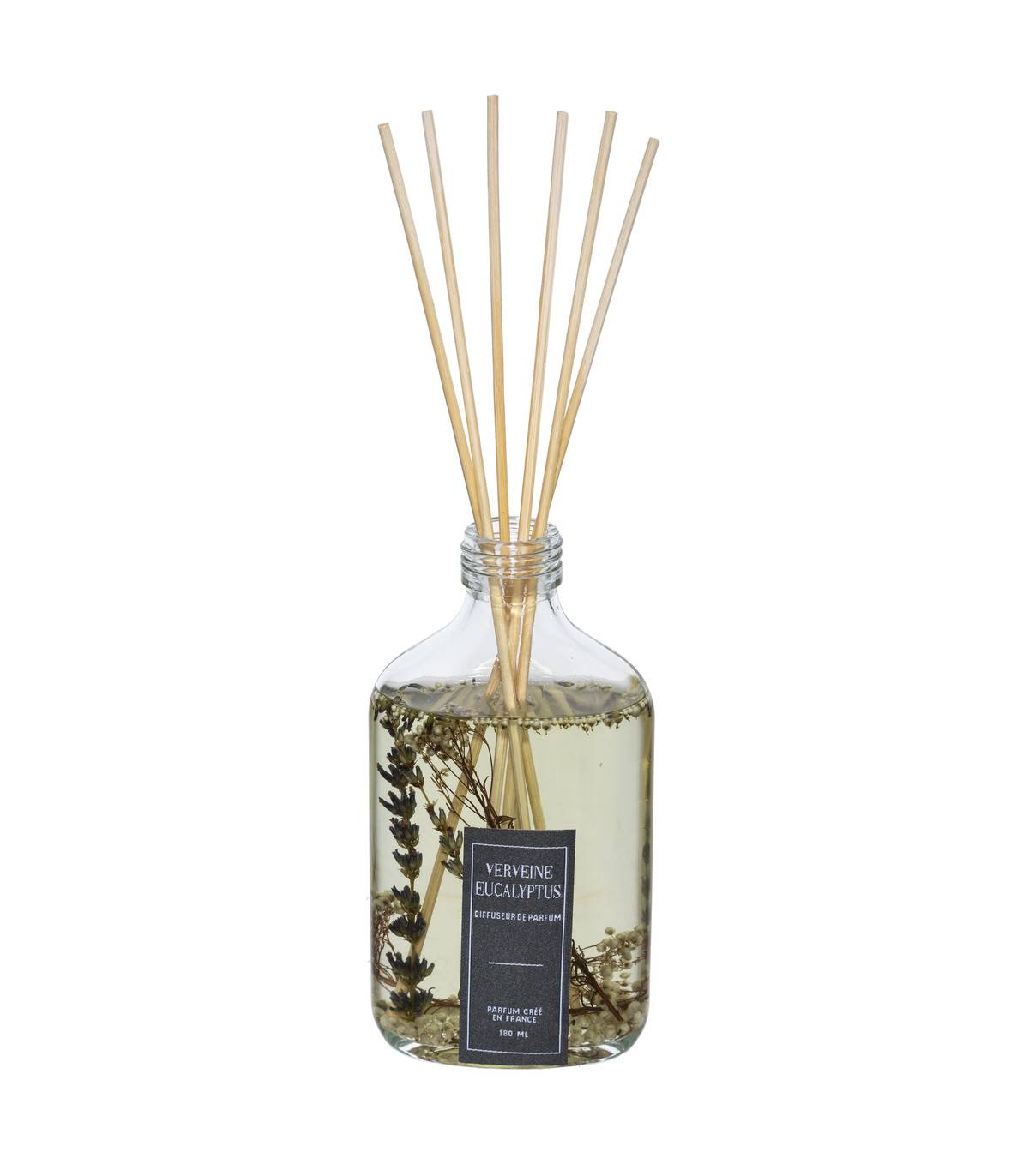 Diffuseur de parfum Verveine Eucalyptus 180 ml avec 6 bâtonnets - Image 1