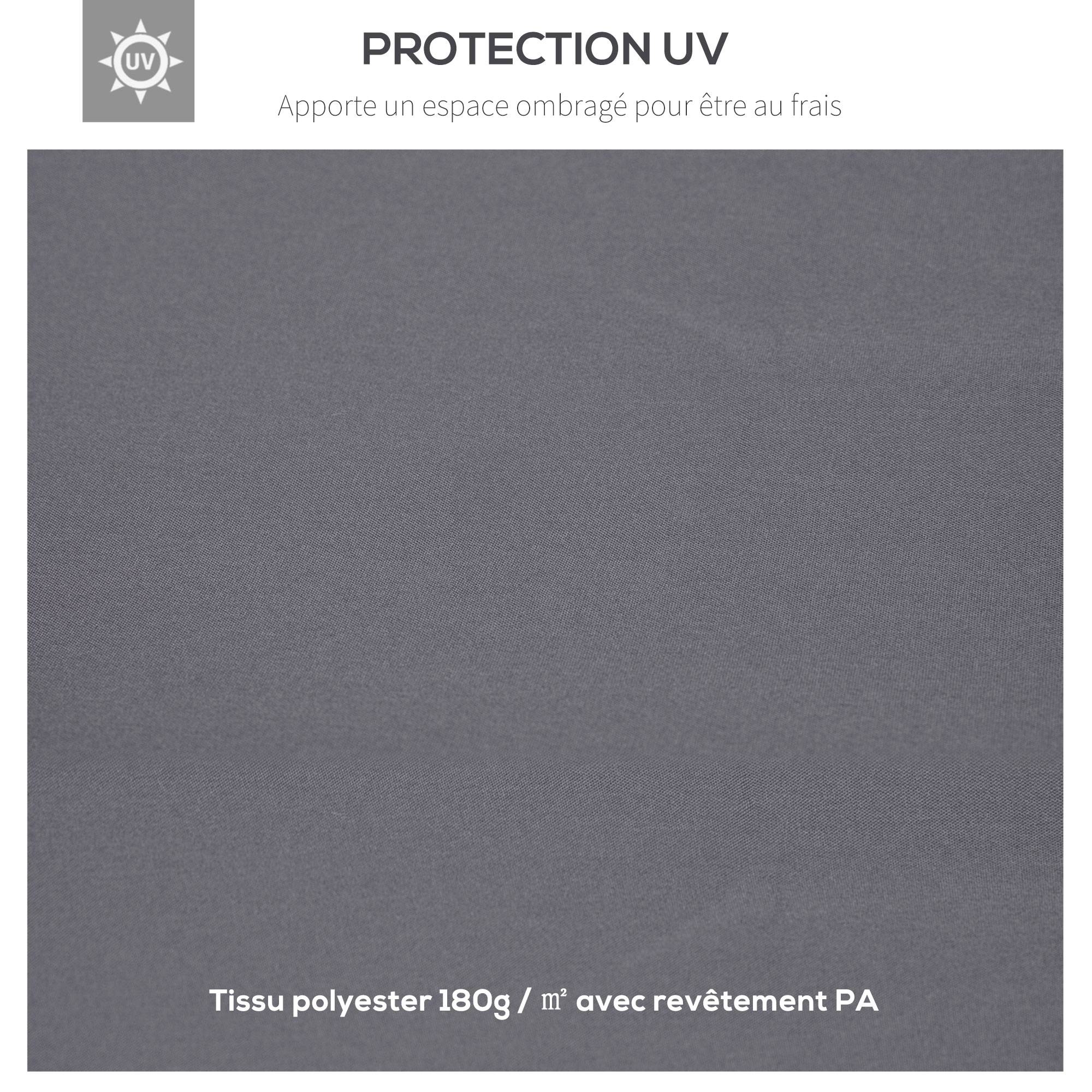 Outsunny - Toile de Rechange pour pavillon tonnelle Tente 3x3m Gris - Outsunny - Image 6