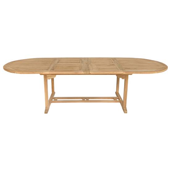 Happy Garden - Salon de jardin en teck LOMBOK - table ovale extensible - 10 places - HAPPY GARDEN - Image 4