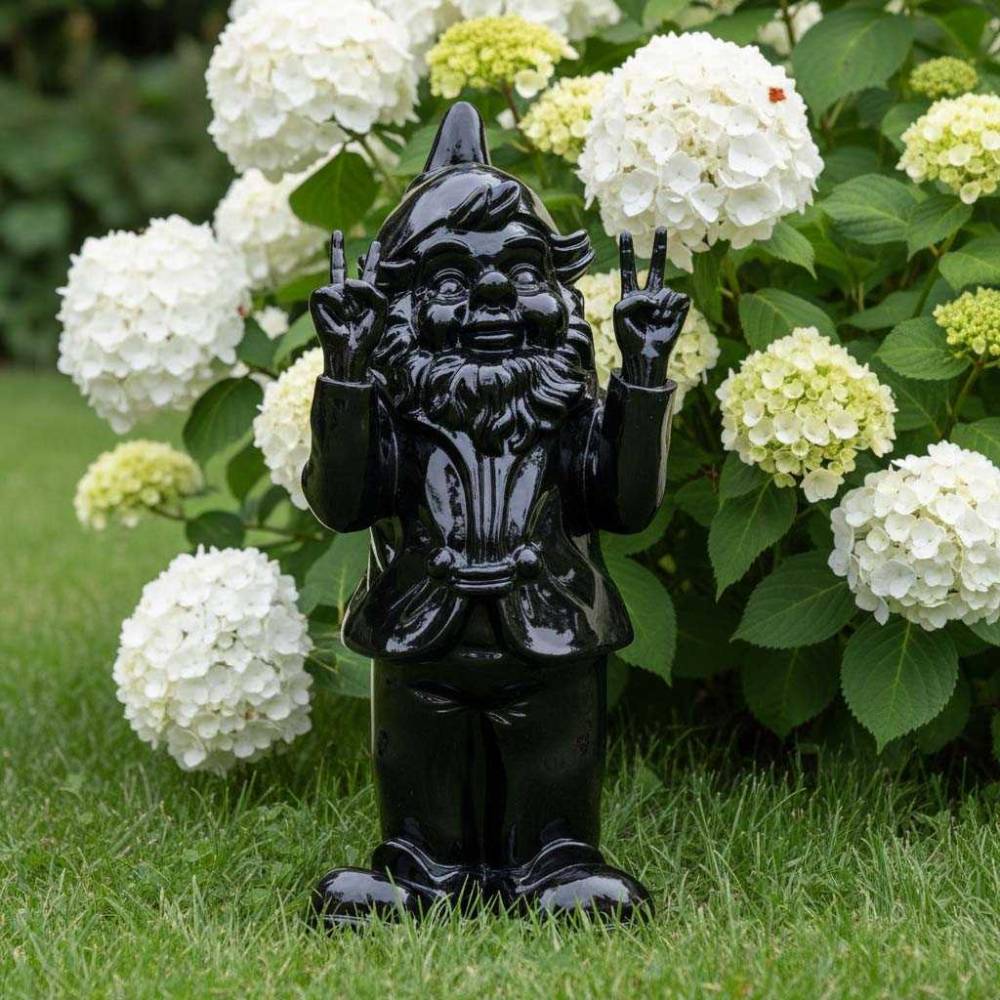 Stoobz - Nain de jardin en résine 13 x 11 x 31 cm Peace - Image 2