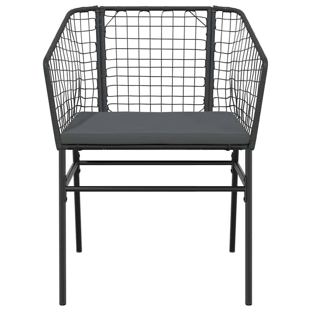 Vidaxl - Ensemble à manger de jardin et coussins 5 pcs-Salons de jardin noir rotin verre 122199 - Image 5
