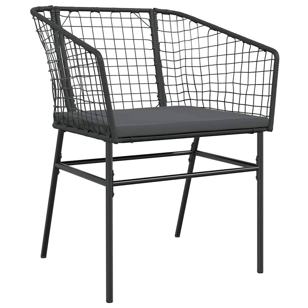 Vidaxl - Ensemble à manger de jardin et coussins 5 pcs-Salons de jardin noir rotin verre 122199 - Image 4