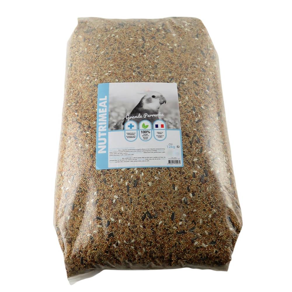 Graines grandes perruches nutrimeal - 12kg. - Image 1