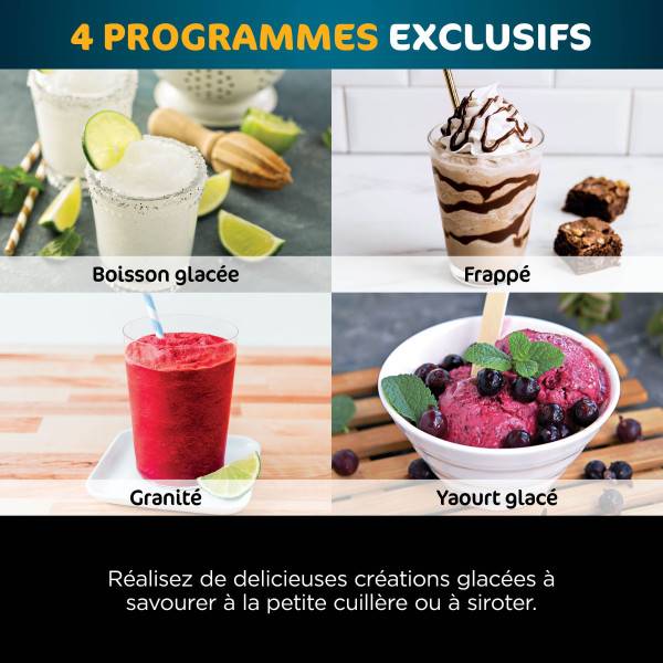 Machine a Glace - Sorbetiere Machine a glaces NINJA - CREAMi Deluxe NC502EU - 2 pots inclus 709ml - 10 programmes - Image 4