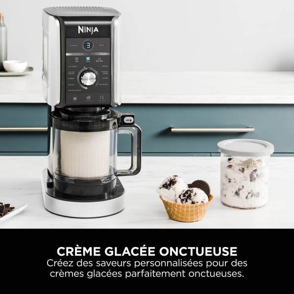 Machine a Glace - Sorbetiere Machine a glaces NINJA - CREAMi Deluxe NC502EU - 2 pots inclus 709ml - 10 programmes - Image 3