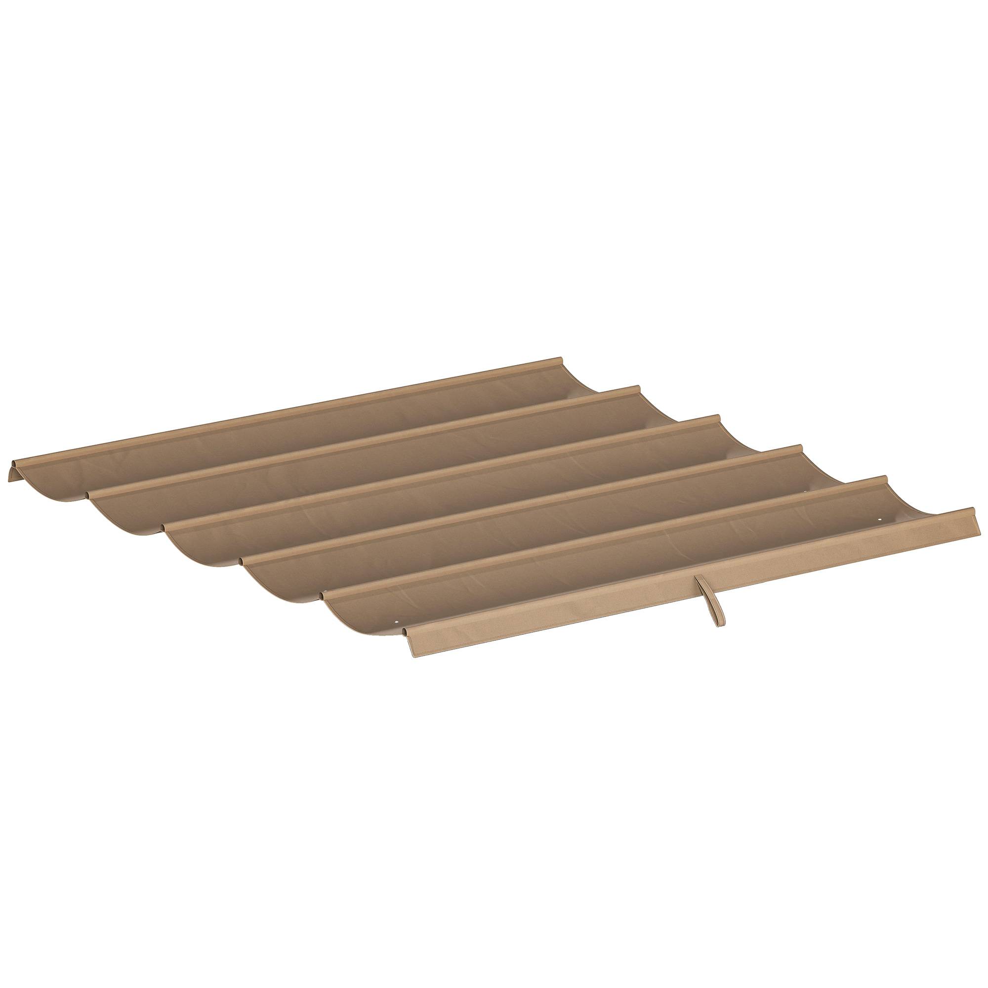 ComfortXL - Toile de rechange pour pergola rétractable polyester toit anti-UV 250x255cm Marron - ComfortXL Outdoor Living - Image 2