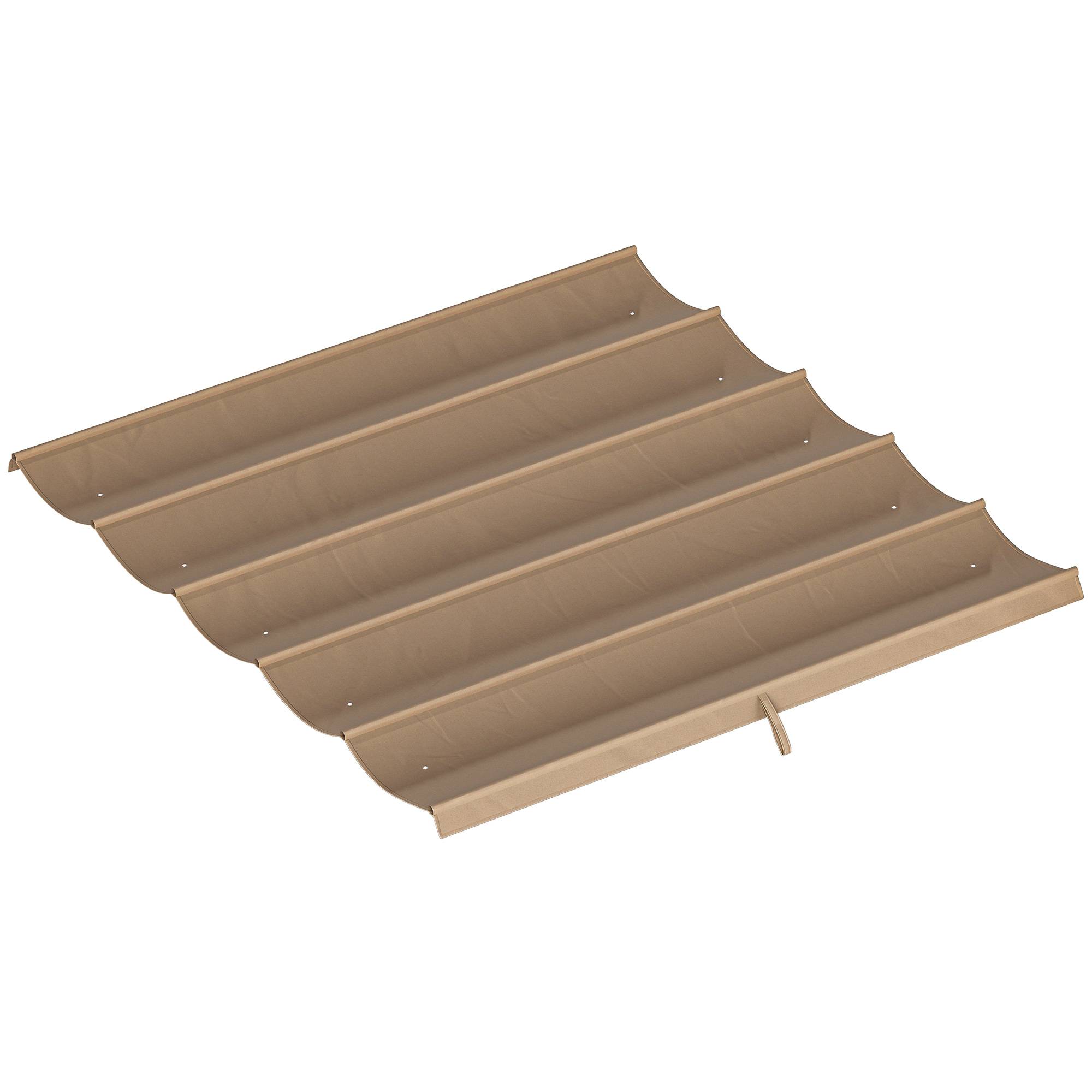 ComfortXL - Toile de rechange pour pergola rétractable polyester toit anti-UV 250x255cm Marron - ComfortXL Outdoor Living - Image 1