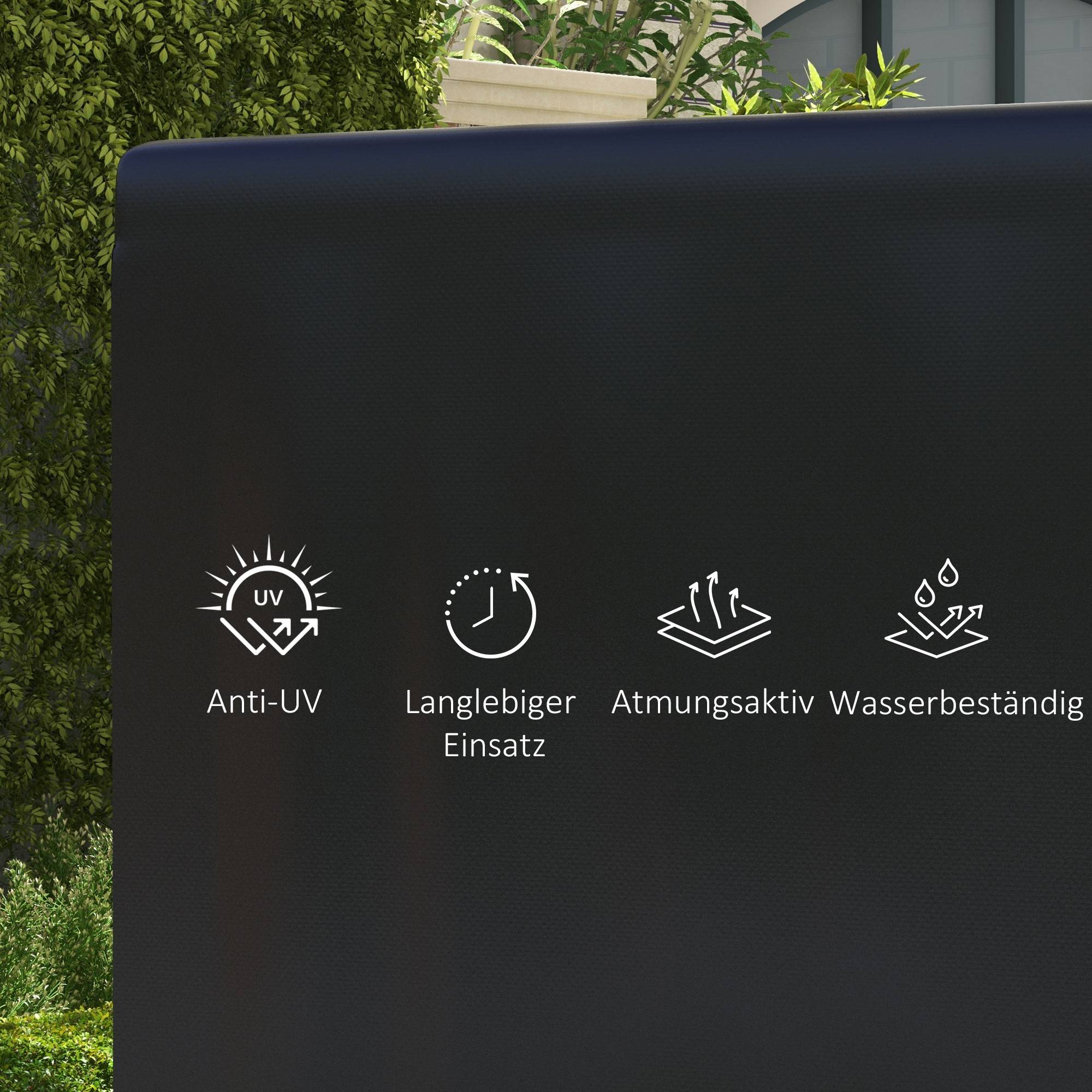Housse de Protection Mobilier Jardin PE Balancelle Imperméable 215x155x150 Noir - ComfortXL Outdoor Living - Image 6