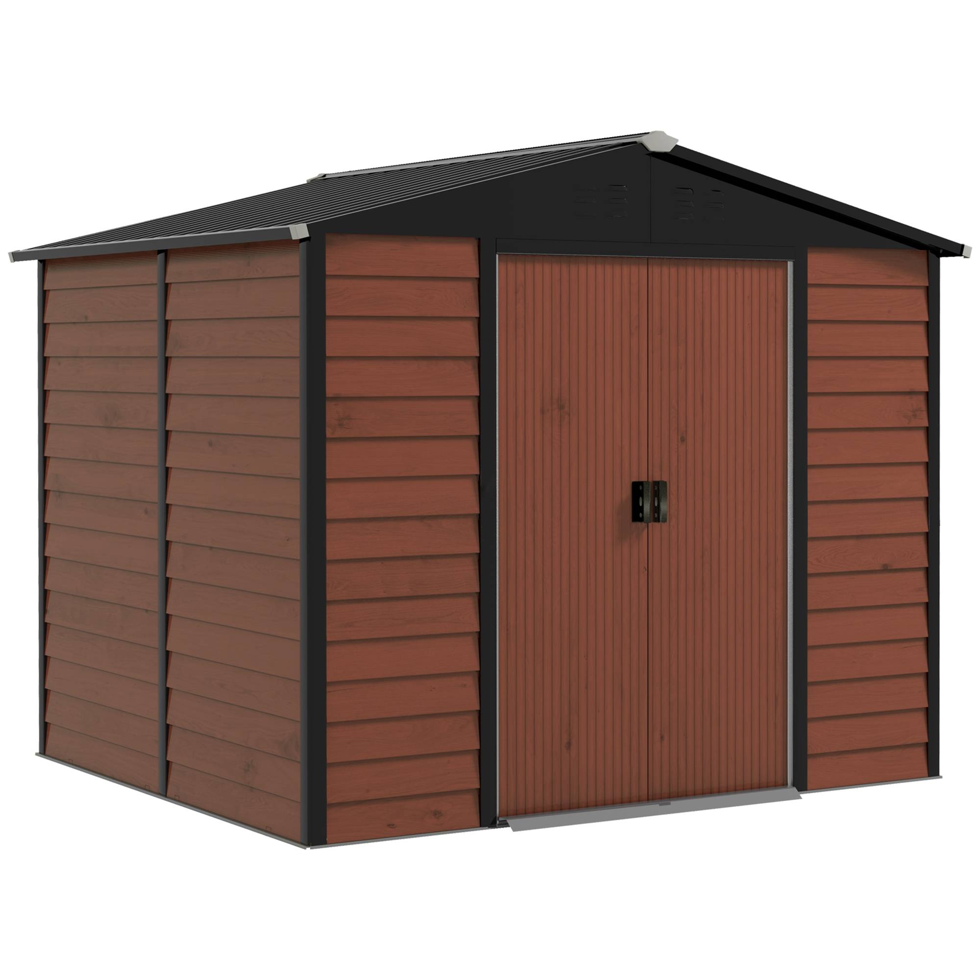PANGIVO - Abri de jardin acier galvanisé teck 240 x 206 x 198 cm - PANGIVO - Image 1