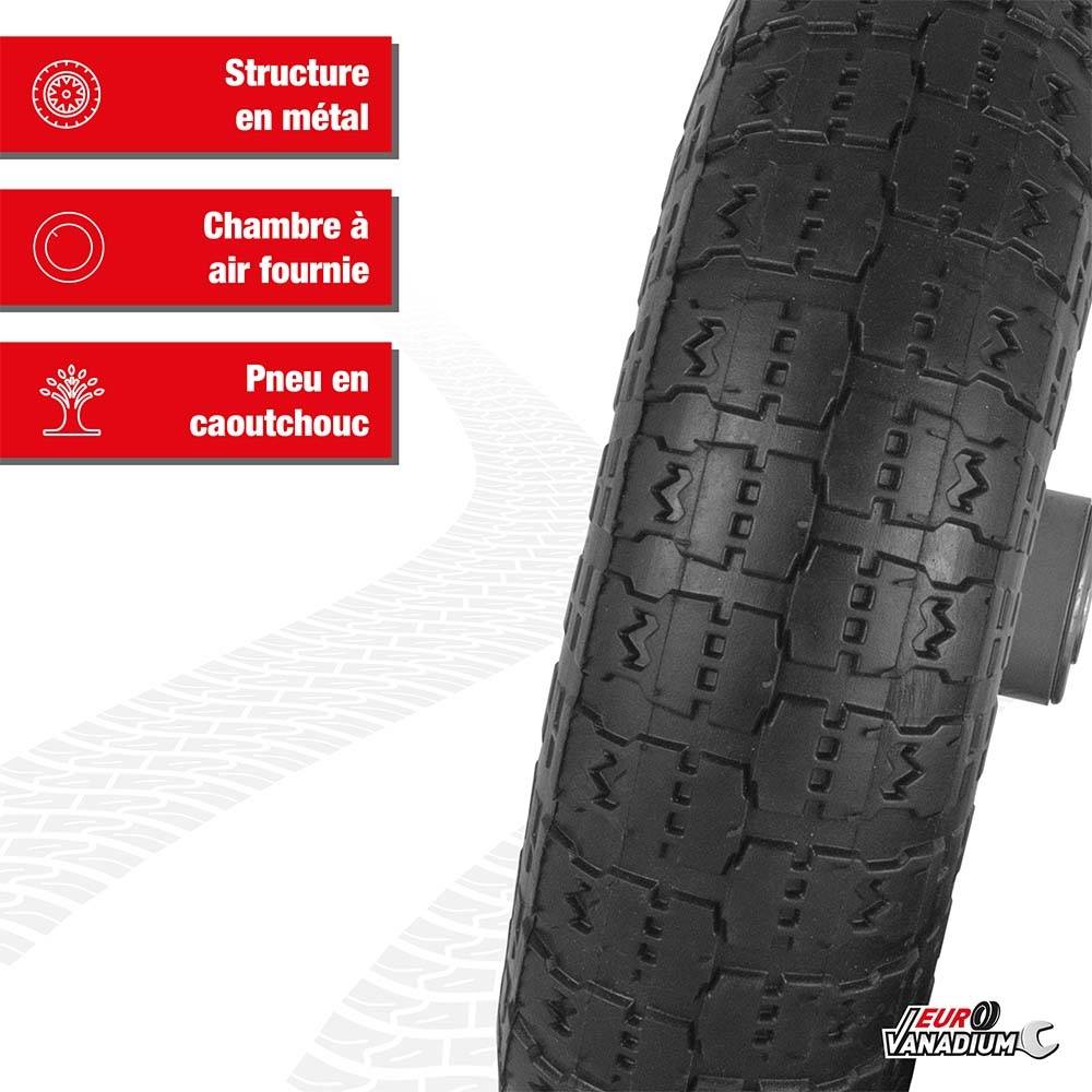 Roue gonflable pour chariot remorque - EURO VANADIUM - Image 2