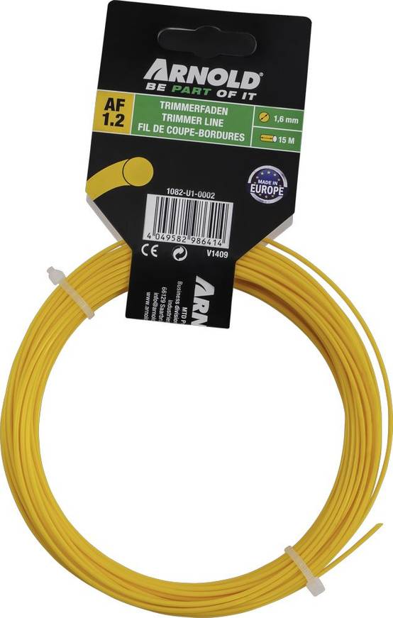 Arnold - Fil de coupe-bordure rond en nylon 1,6 mm × 15 m Arnold