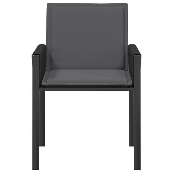 Chaises de jardin polyrotin noir et gris foncé 56.5 x 62.5 x 83 cm - PANGIVO - Image 4