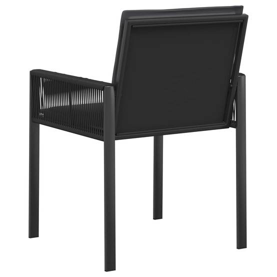 Chaises de jardin polyrotin noir et gris foncé 56.5 x 62.5 x 83 cm - PANGIVO - Image 6