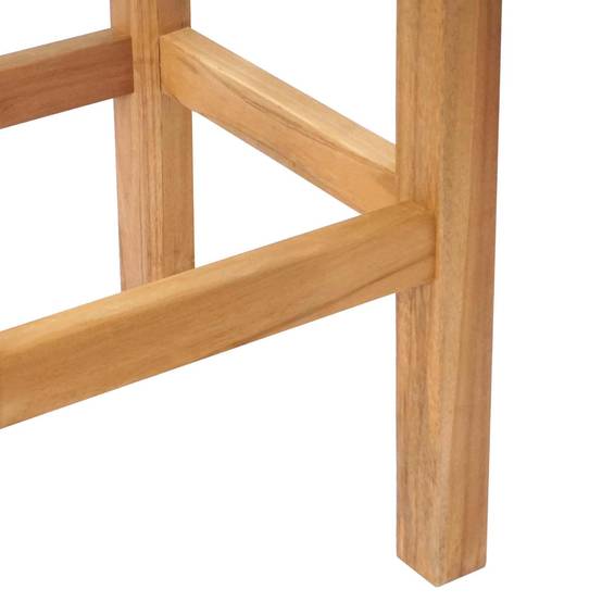 Tabouret de bar bois de teck naturel 35 x 35 x 75 cm - PANGIVO - Image 8