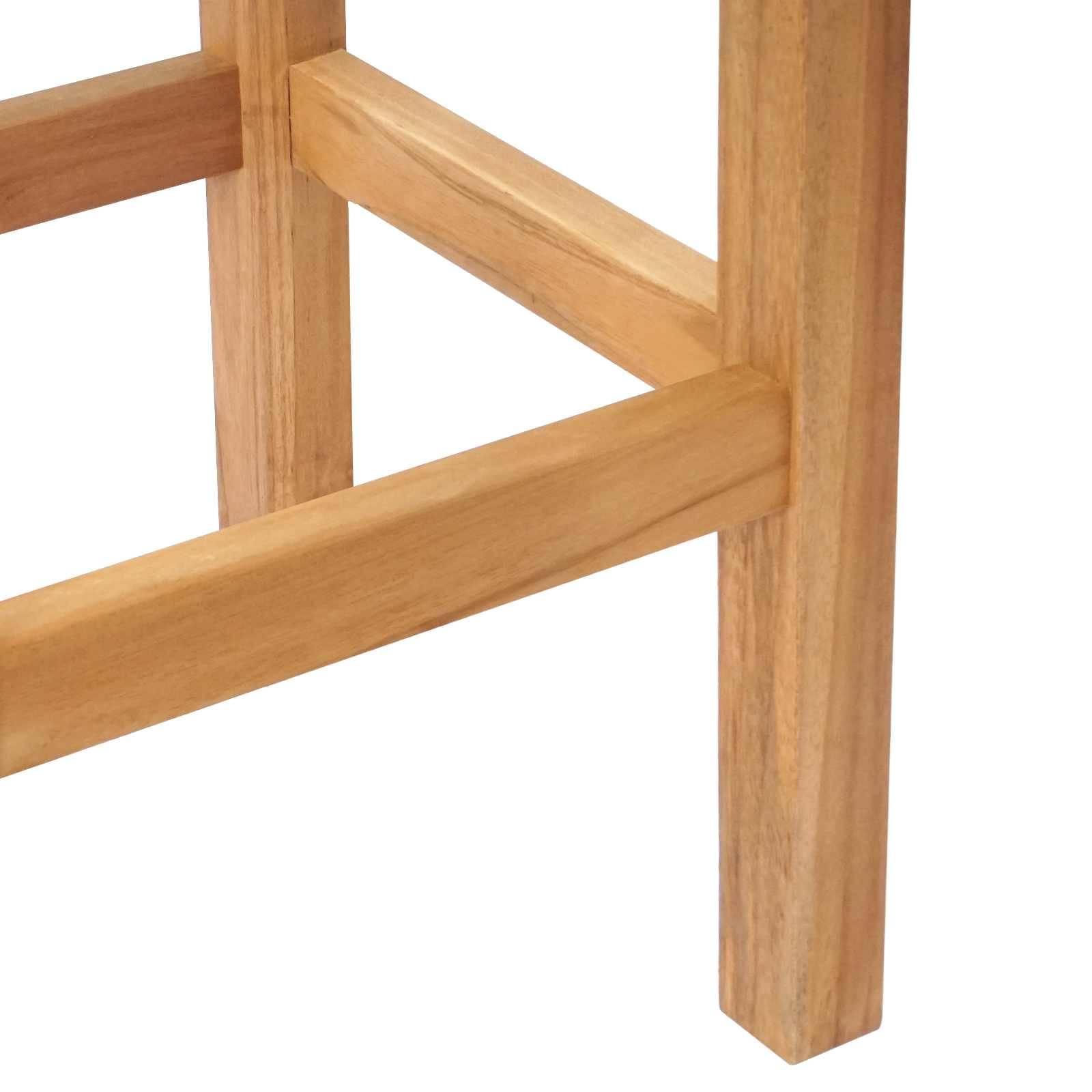 Tabouret de bar bois de teck naturel 35 x 35 x 75 cm - PANGIVO - Image 8