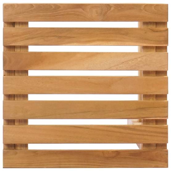 Tabouret de bar bois de teck naturel 35 x 35 x 75 cm - PANGIVO - Image 6