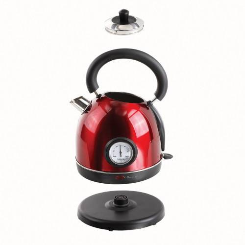 Livoo - Bouilloire rétro rouge avec thermomètre 1800W - Image 4