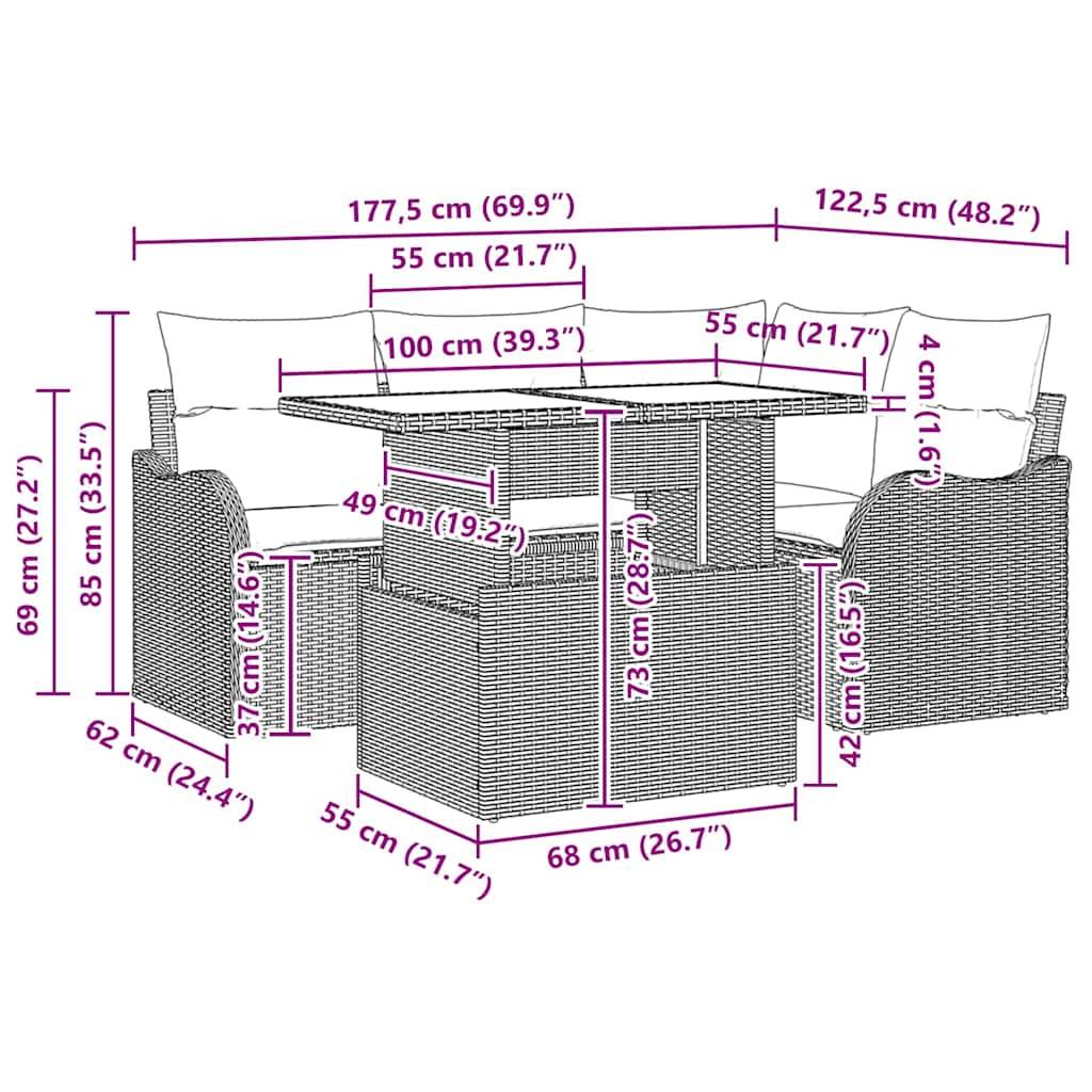 ComfortXL - Salon de jardin 4 places en Poly rotin avec Coussins pour Extérieur Beige – ComfortXL Outdoor Living - Image 3