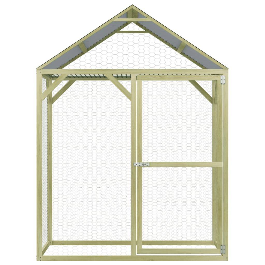 Helloshop26 - Poulailler 1,5 x 1,5 x 2 m pinède imprégnée - Image 2