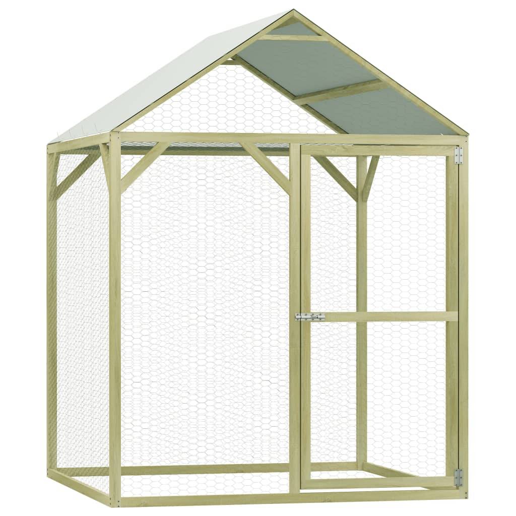 Helloshop26 - Poulailler 1,5 x 1,5 x 2 m pinède imprégnée - Image 1