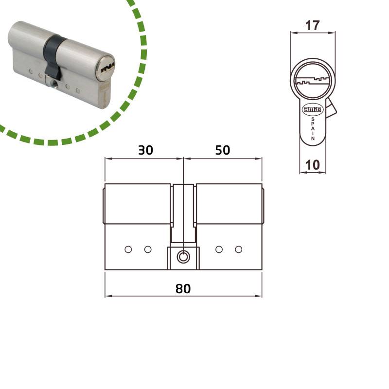 Cylindre  20000 - 80 (30-50) - Laiton - Chromé mat | Amig - Image 9