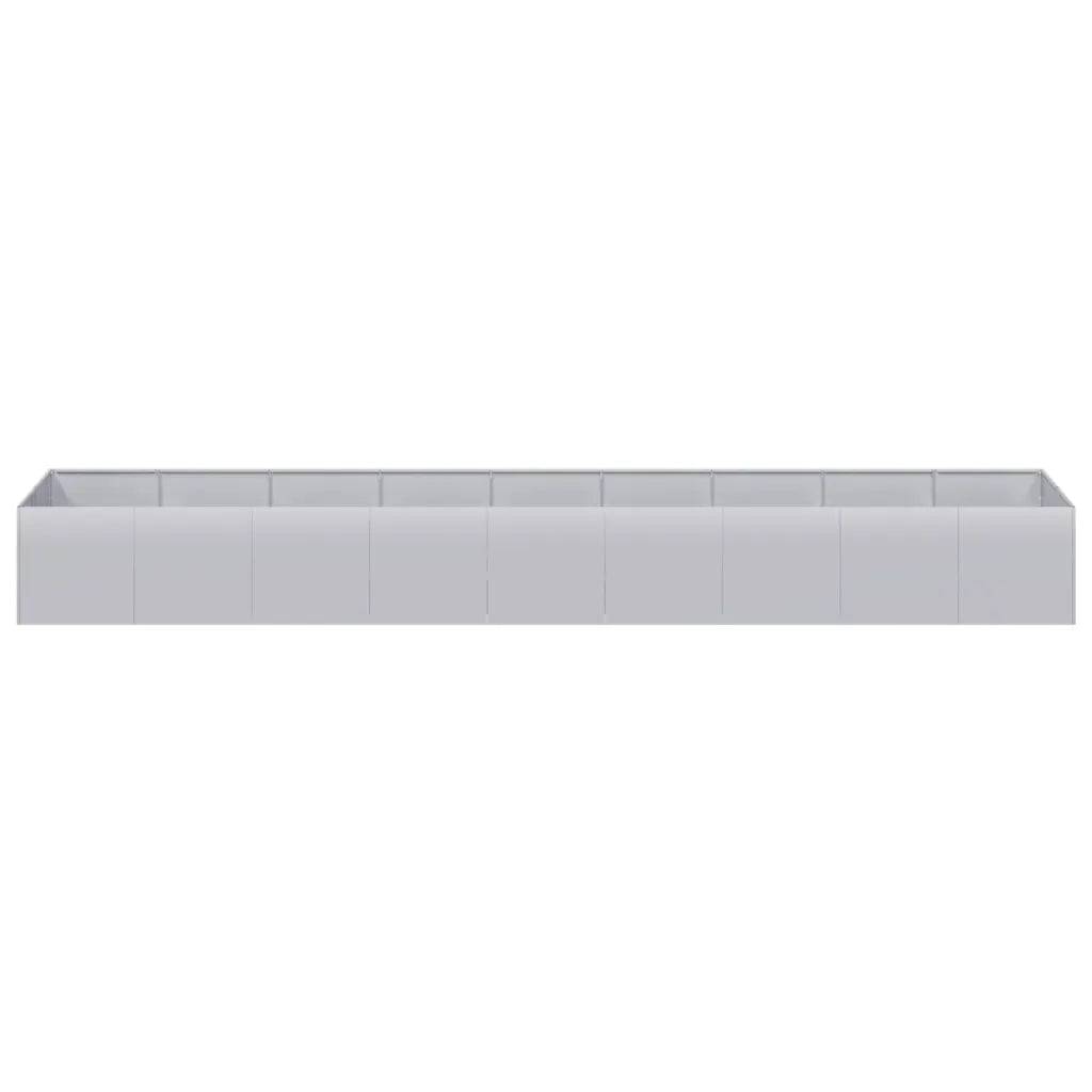 Jardinière rectangulaire décorative jardin terrasse 360 x 80 x 40 cm en acier galvanisé - Image 2
