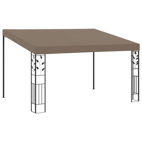 Pergola Jardin - Tonnelle de jardin - Belvédère mural 4x3x2,5 m Taupe MI122 - Image 2