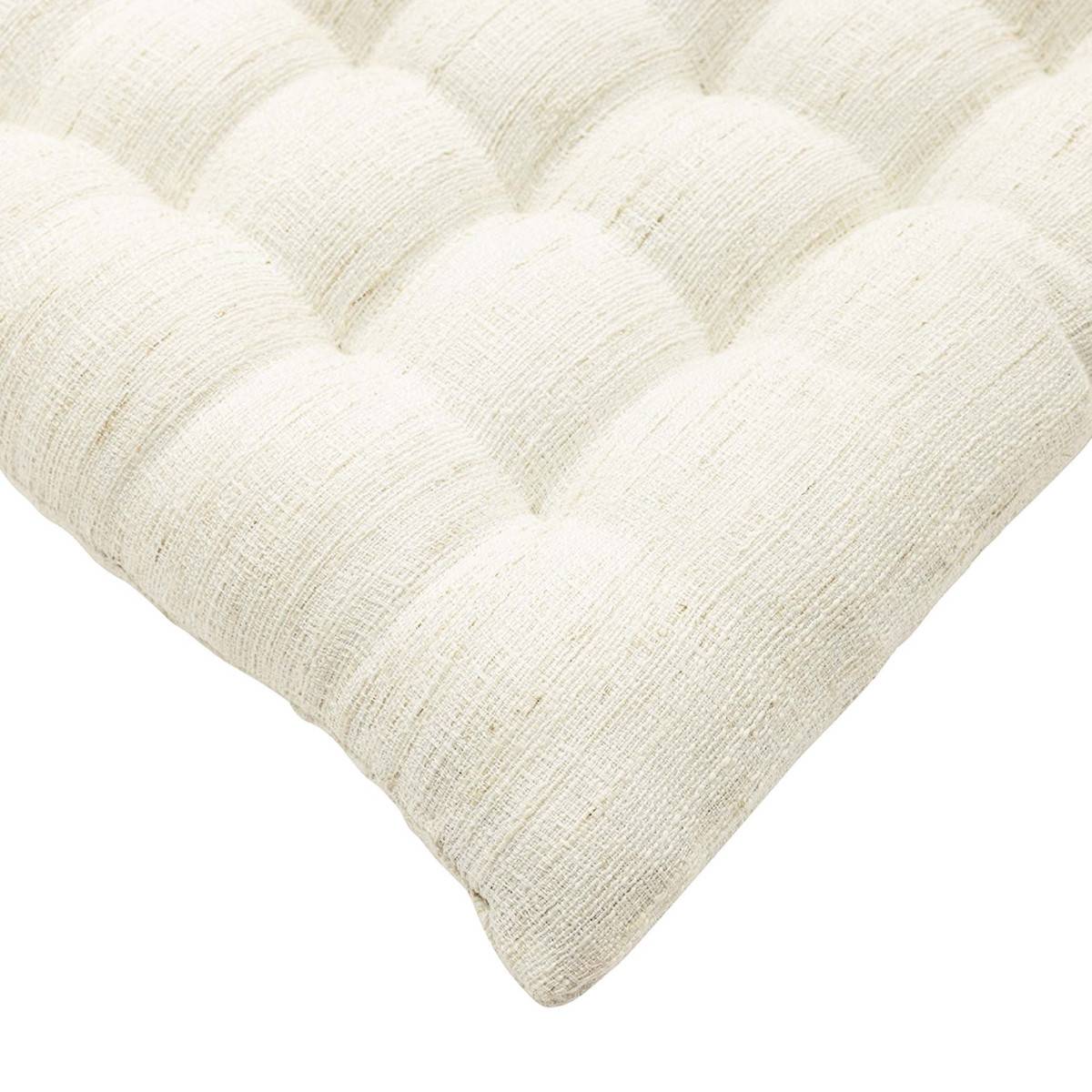 Paris Prix - Galette de Chaise Effet Lin Tissé "Nando" 38x38cm Naturel - Image 4