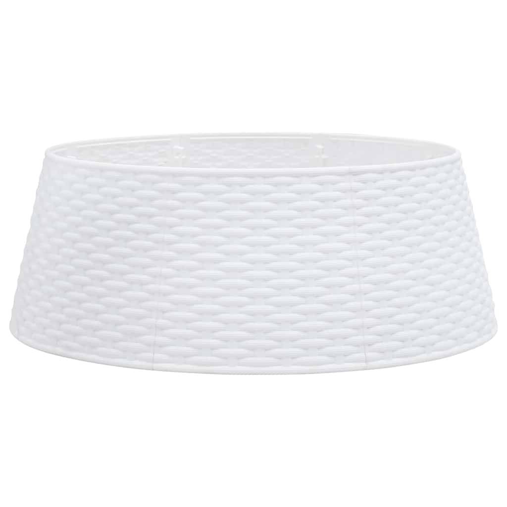 Vidaxl - Jupe de sapin de Noël-Collier de sapin de Noël-Cache pied de sapin blanc Ø65x23 cm plastique - Image 2