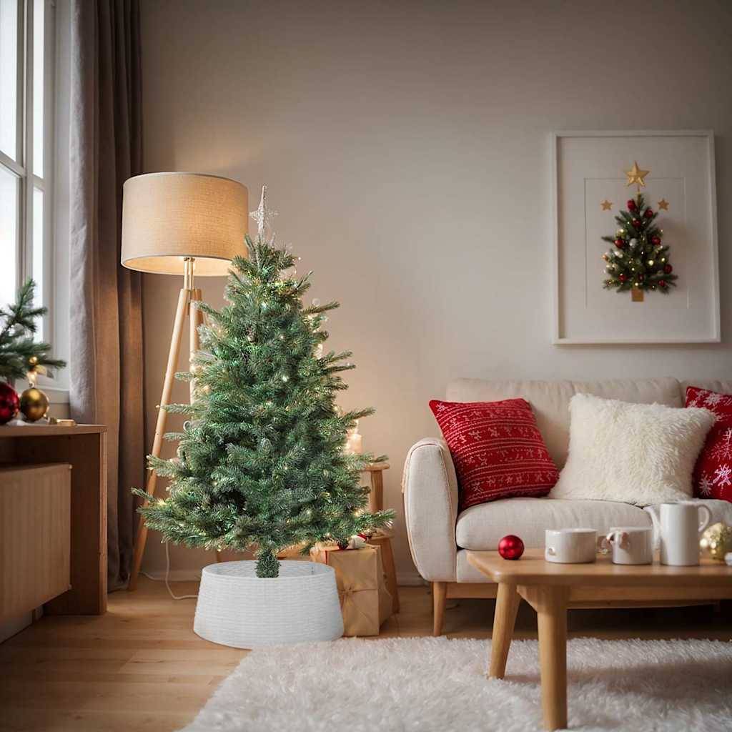 Vidaxl - Jupe de sapin de Noël-Collier de sapin de Noël-Cache pied de sapin blanc Ø65x23 cm plastique