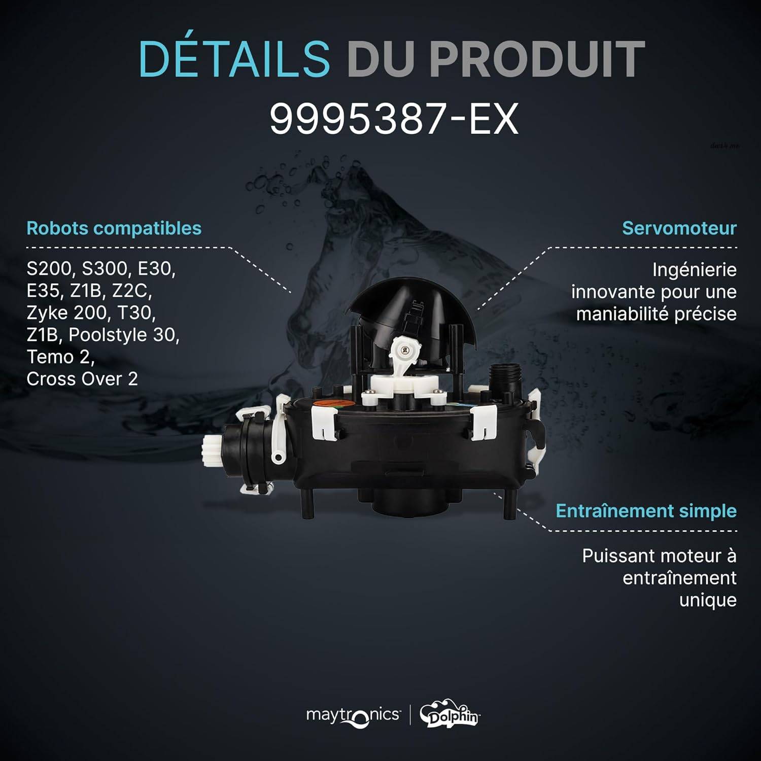 Dolphin - Moteur pour robot dolphin s200, s300, e30 etc... Voir liste 9995387-ASSY Dolphin - Image 3