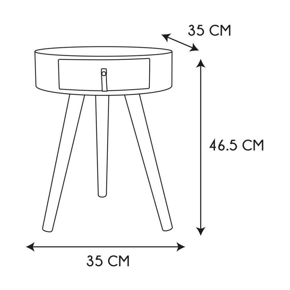 The Home Deco Factory - Chevet en bois scandinave Nora - Image 3