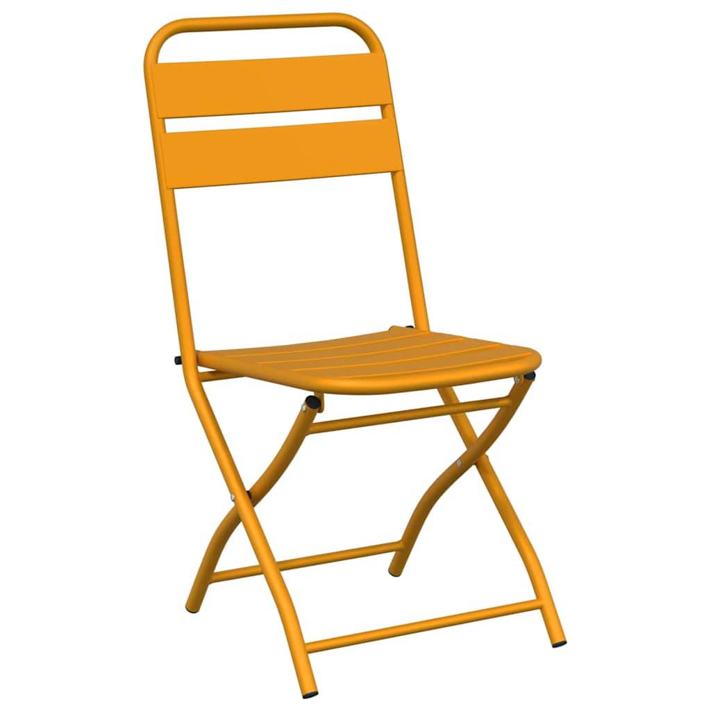 Chaise bois composite 2 places acier jaune  42 x 52 x 82 cm  - Prolenta premium  p399.0 - Image 4