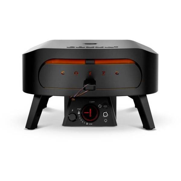 Cozze - Four a pizza gaz - COZZE - 13 - Pierre rotative - Thermometre - 6,0 kW - Jusqu'a 630 °C - Bouton led - Noir - Image 4