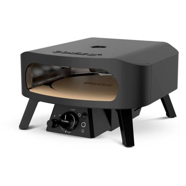 Cozze - Four a pizza gaz - COZZE - 13 - Pierre rotative - Thermometre - 6,0 kW - Jusqu'a 630 °C - Bouton led - Noir - Image 5
