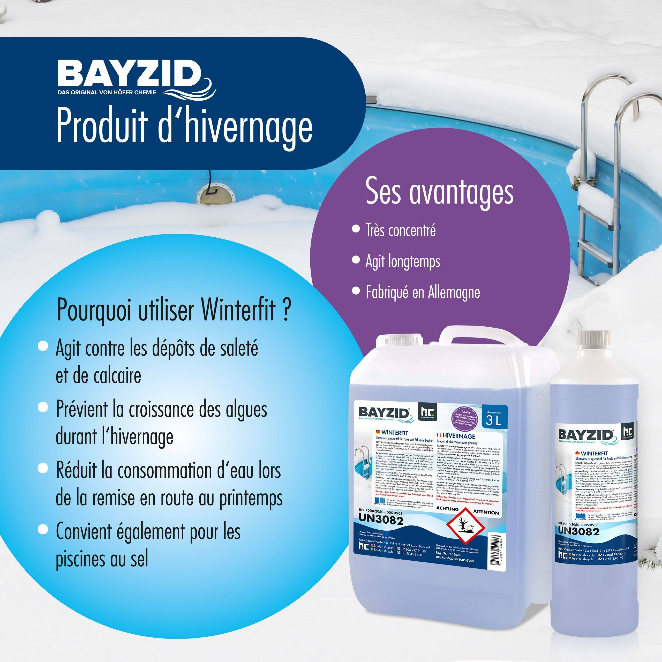 Produit d'hivernage piscine BAYZID® en bidon de 5 L x 96 - Image 3
