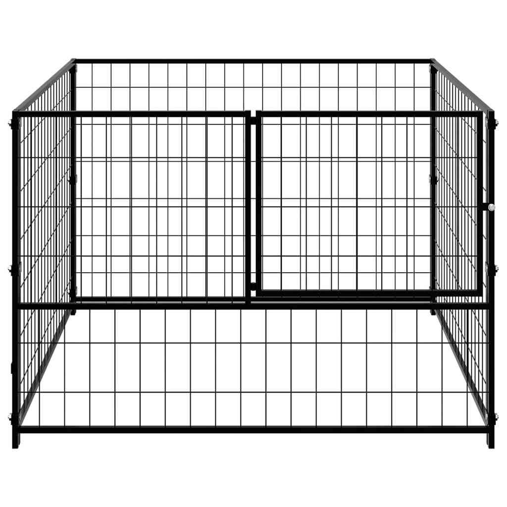 Vidaxl - Chenil Noir 100x100x70 cm Acier vidaXL 150789 - Image 9