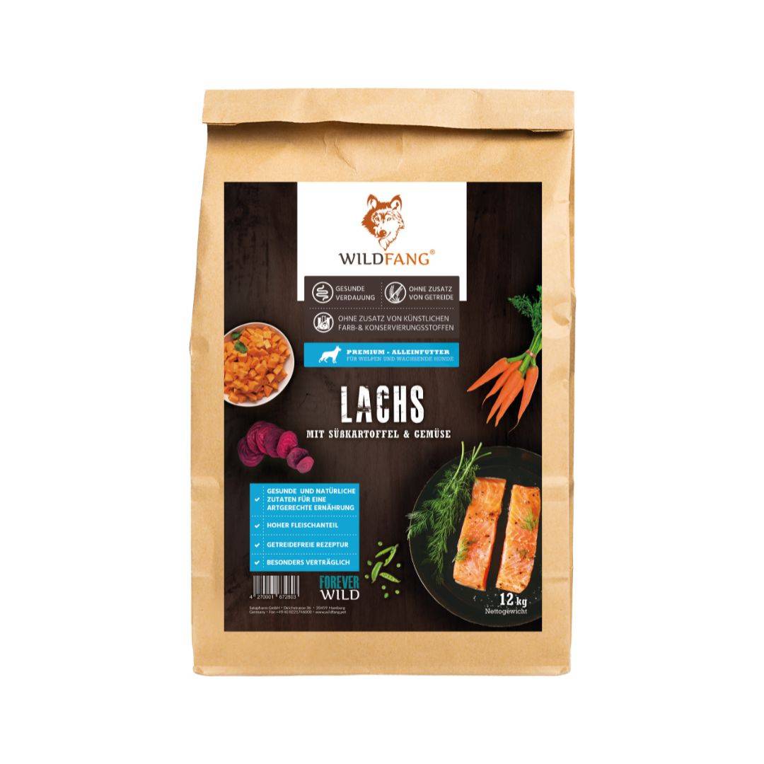 Wildfang - Wildfang Aliments secs juniors avec saumon pour chiots - sans céréales - 2 x 2 kg - Image 1