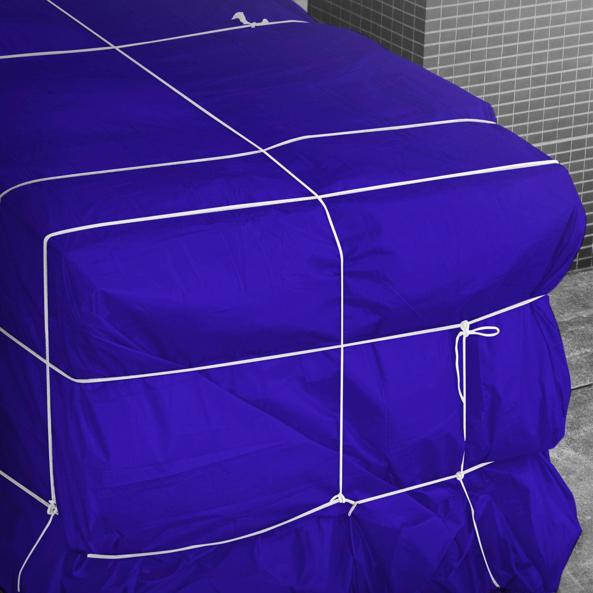 Ecd-Germany - Bâche de Protection Premium avec Œillets + 10 Crochets, 4x6m 24m², 650g/m², Bleu, Tissu PVC, Indéchirable, Imperméable - Image 8