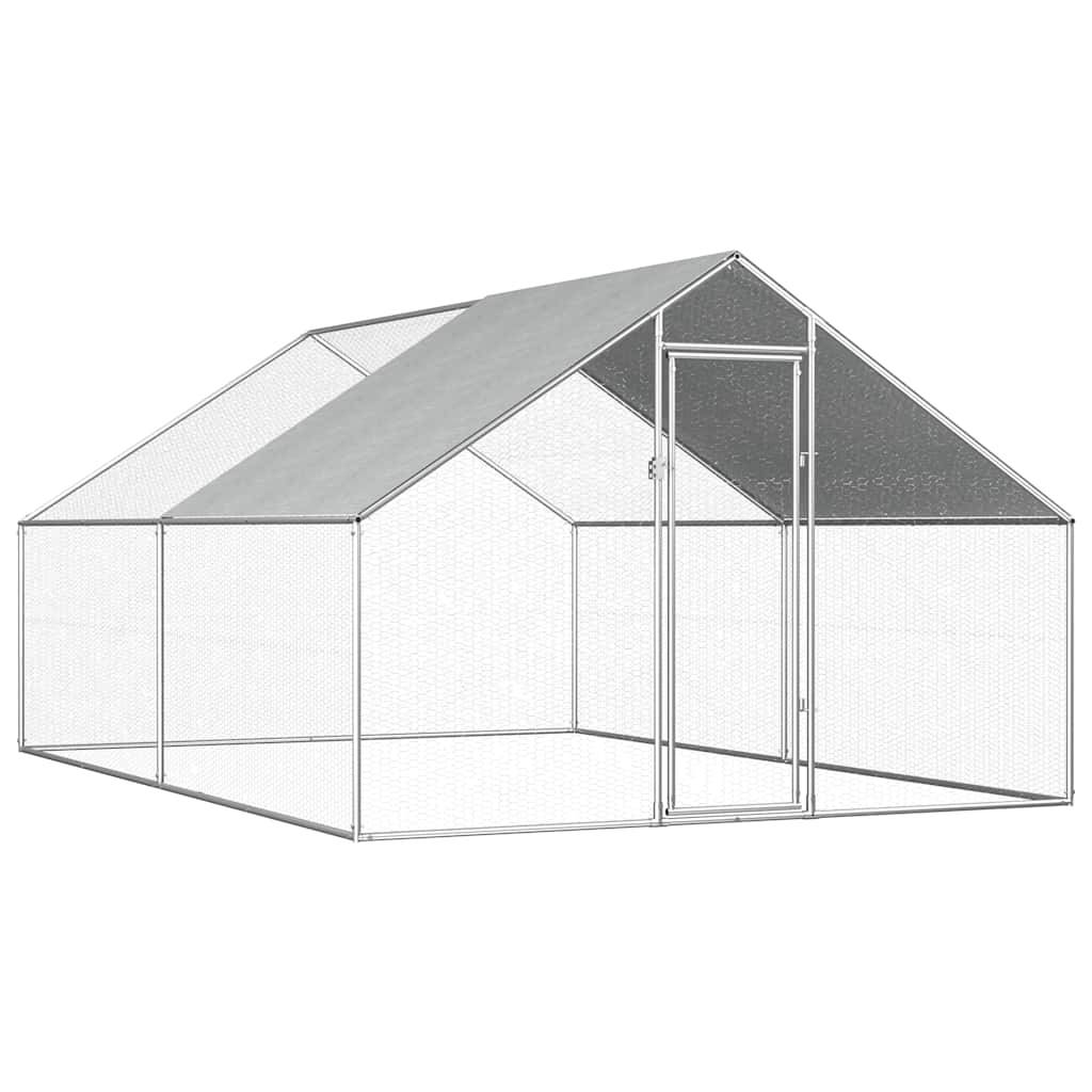 Poulailler d'extérieur - Cage jardin 2,75 x 4 x 1,92 m Acier galvanisé MP664 - Image 2