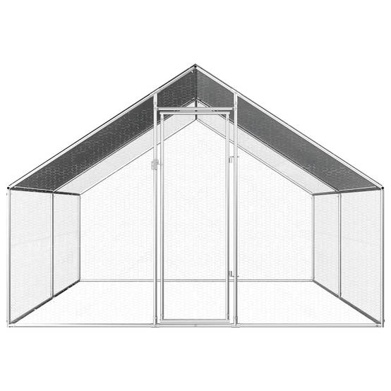 Poulailler d'extérieur - Cage jardin 2,75 x 4 x 1,92 m Acier galvanisé MP664 - Image 1
